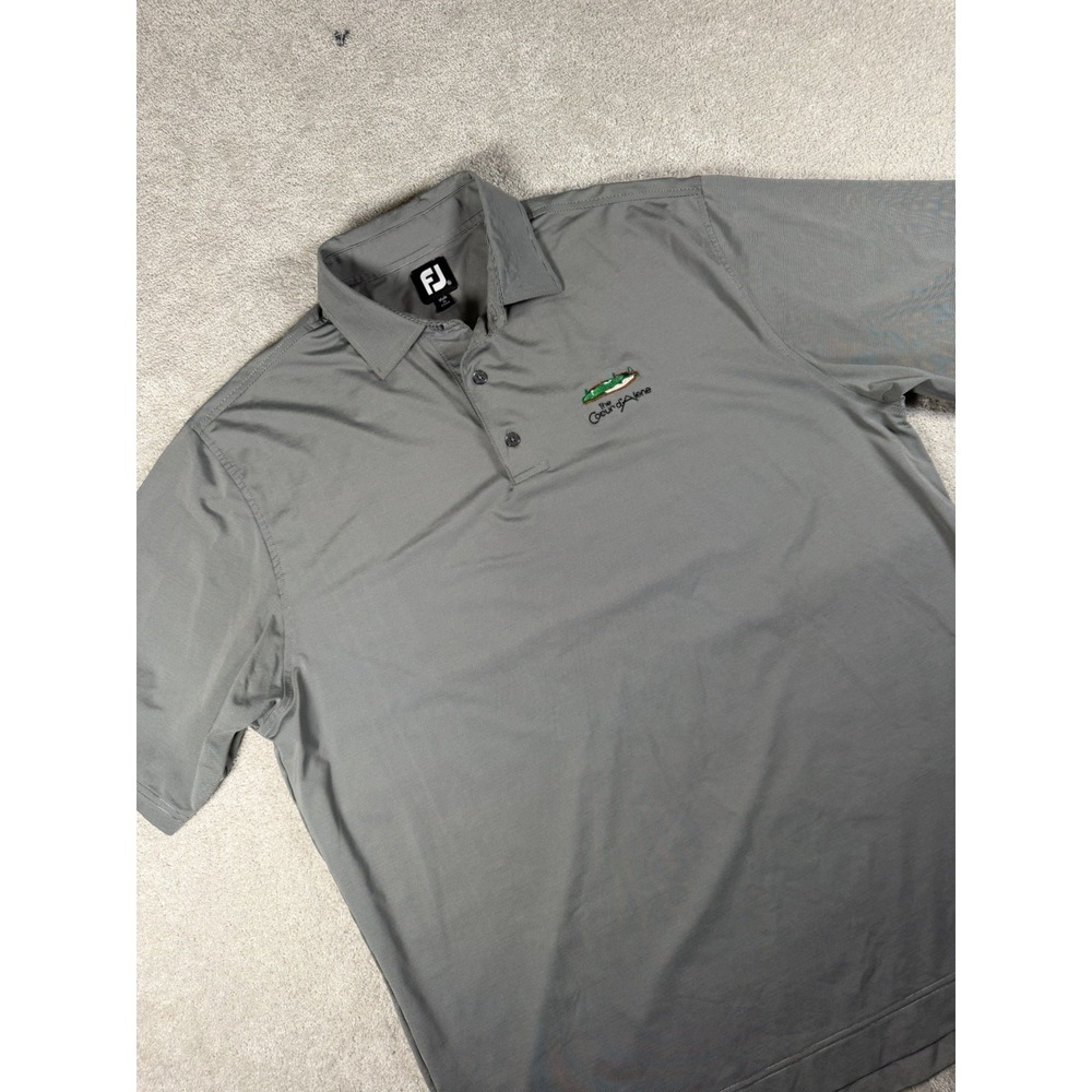 Footjoy Performance Striped Polo Mens XL Coeur d'Alene Golf Resort Idaho Logo FJ